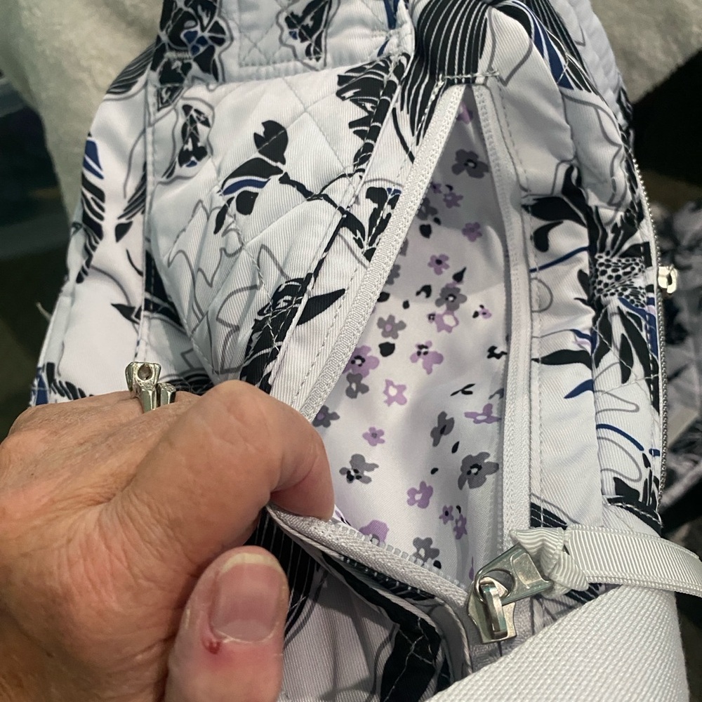 Vera Bradley Utility Sling Backpack “Twilight Garden” - Picture 7 of 8